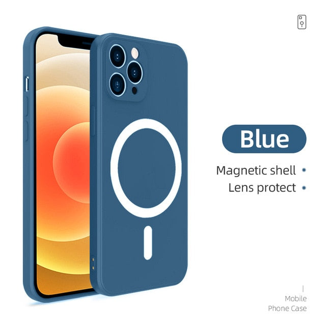 Original Liquid Silicone Wireless Magnetic Phone Case for iPhone 12 mini 12 Pro Max Back Soft Cover for iPhone 11 Pro Max The Clothing Company Sydney