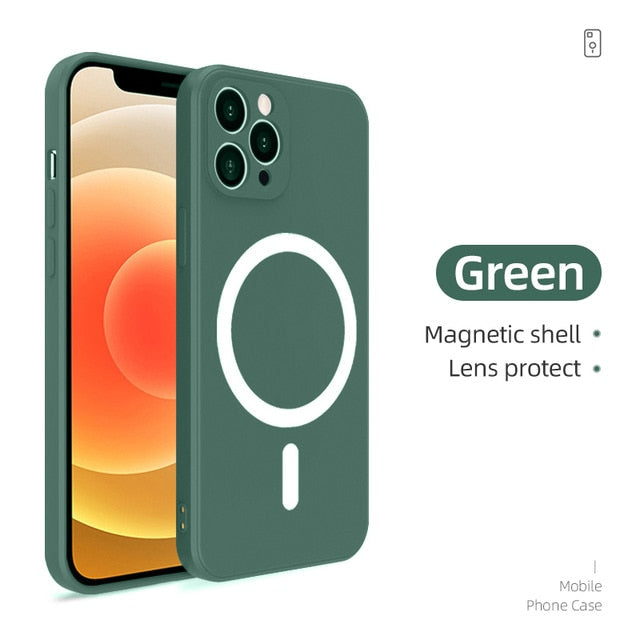 Original Liquid Silicone Wireless Magnetic Phone Case for iPhone 12 mini 12 Pro Max Back Soft Cover for iPhone 11 Pro Max The Clothing Company Sydney