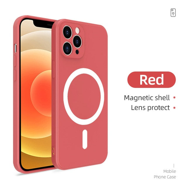 Original Liquid Silicone Wireless Magnetic Phone Case for iPhone 12 mini 12 Pro Max Back Soft Cover for iPhone 11 Pro Max The Clothing Company Sydney