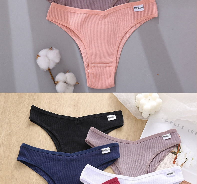 3 Pack Cotton Mix Lingerie Thongs Underwear Low-Rise Underpant Women's Panties Bikini Briefs The Clothing Company Sydney