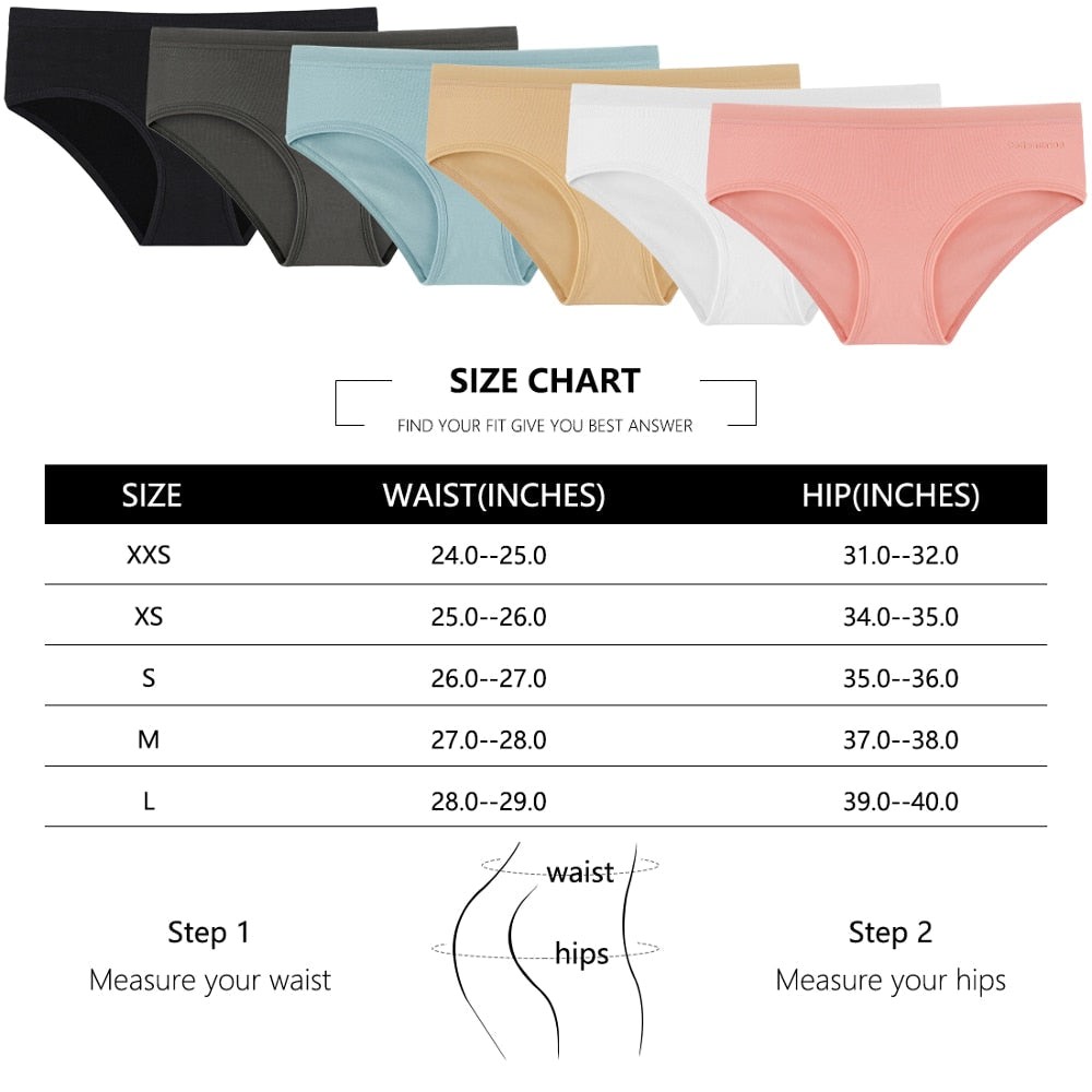 6 Pack Women's Cotton Mix Panties Low-Rise Comfortable Underwear Solid Color Breathable Briefs Seamless Intimates The Clothing Company Sydney