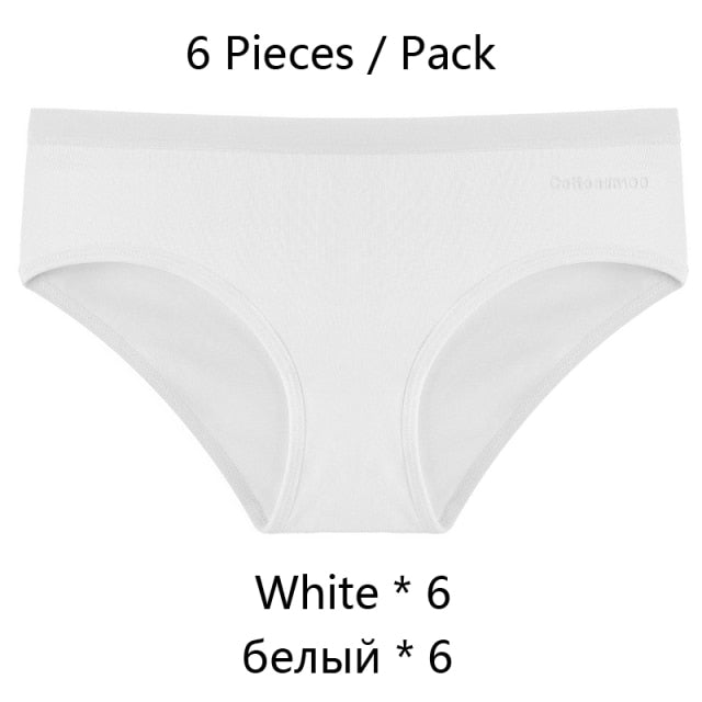 6 Pack Women's Cotton Mix Panties Low-Rise Comfortable Underwear Solid Color Breathable Briefs Seamless Intimates The Clothing Company Sydney