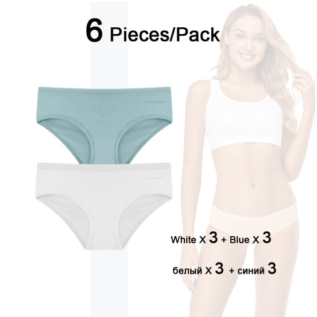 6 Pack Women's Cotton Mix Panties Low-Rise Comfortable Underwear Solid Color Breathable Briefs Seamless Intimates The Clothing Company Sydney