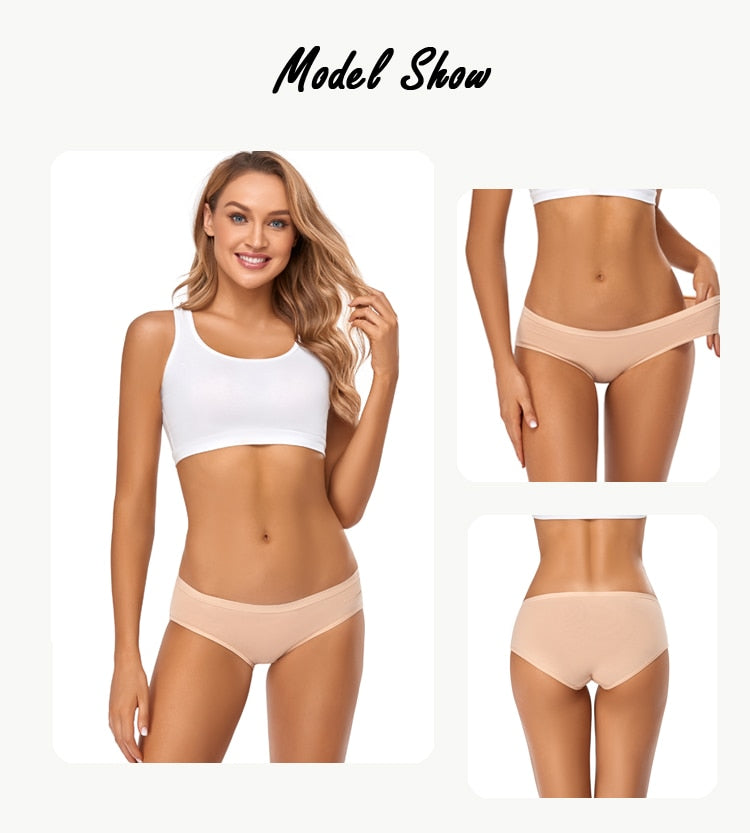 6 Pack Women's Cotton Mix Panties Low-Rise Comfortable Underwear Solid Color Breathable Briefs Seamless Intimates The Clothing Company Sydney