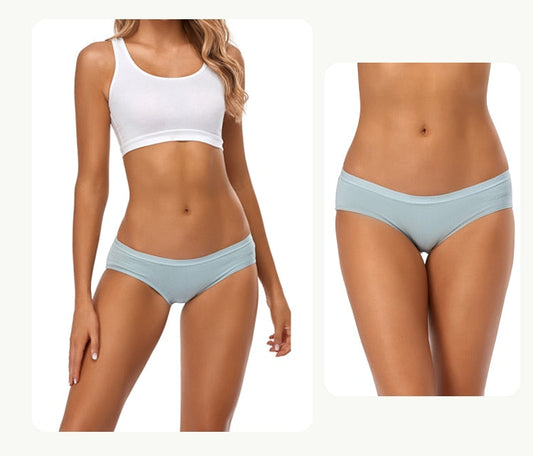 6 Pack Women's Cotton Mix Panties Low-Rise Comfortable Underwear Solid Color Breathable Briefs Seamless Intimates The Clothing Company Sydney
