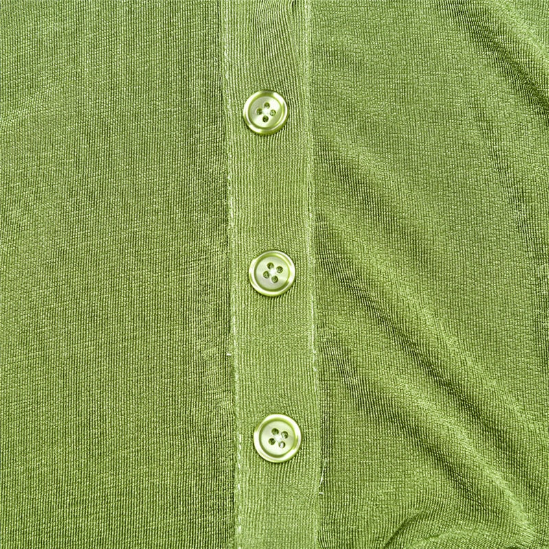 Autumn Ruched Long Sleeve Bodycon Turn-Down Collar Mini Dress Button Slim Party Dress The Clothing Company Sydney