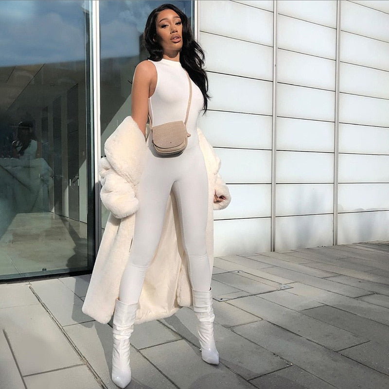 Autumn Winter Jumpsuit Streetwear Long Sleeve Bodycon Solid Sport Fitness Overalls The Clothing Company Sydney