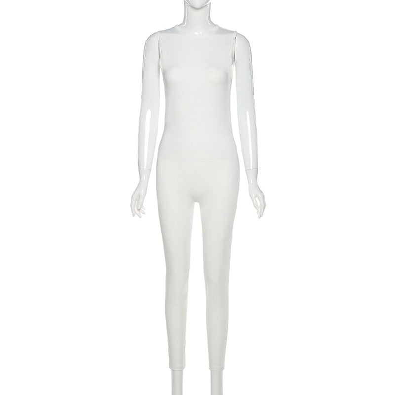 Autumn Winter Jumpsuit Streetwear Long Sleeve Bodycon Solid Sport Fitness Overalls The Clothing Company Sydney