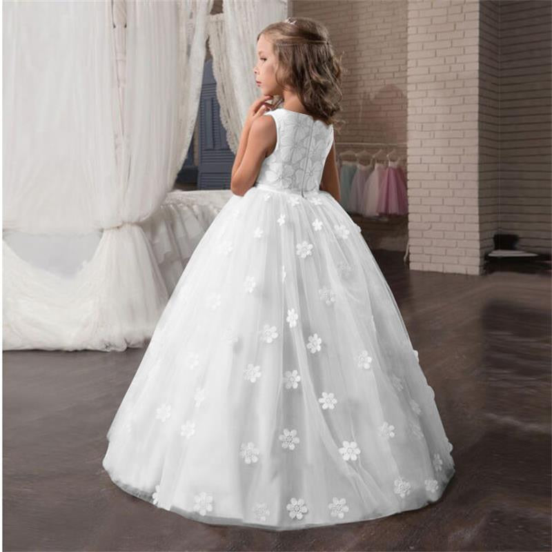 Fancy Flower Long Prom Gowns Teenagers Girls Children Party Kids Evening Formal Flower Girl Bridesmaid Wedding Dress The Clothing Company Sydney