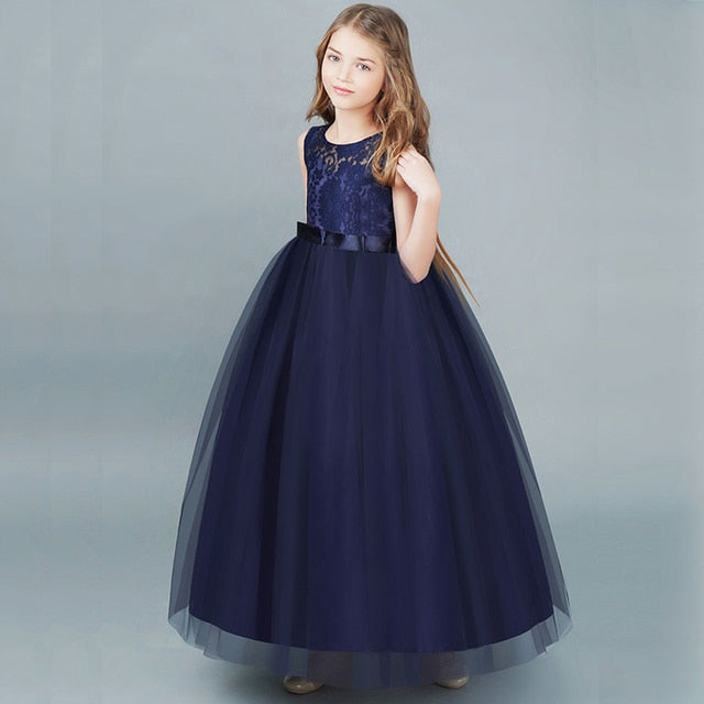 Fancy Flower Long Prom Gowns Teenagers Girls Children Party Kids Evening Formal Flower Girl Bridesmaid Wedding Dress The Clothing Company Sydney