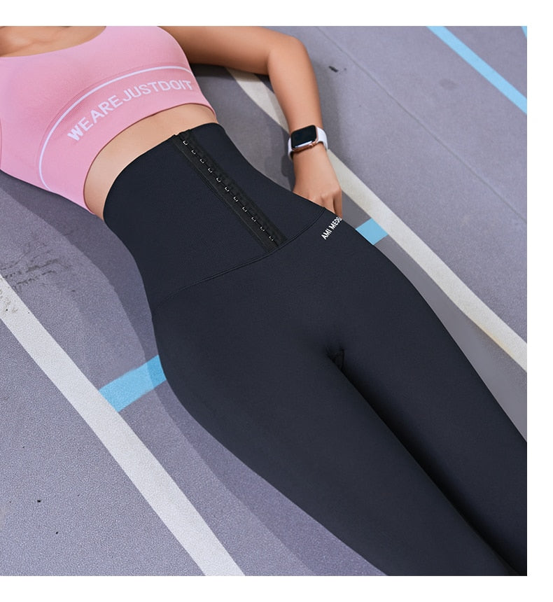 Fitness Corset Push Hip Postpartum High Waist Yoga Pants Workout Seamless Leggings Sportswear Gym Running Training Tights The Clothing Company Sydney