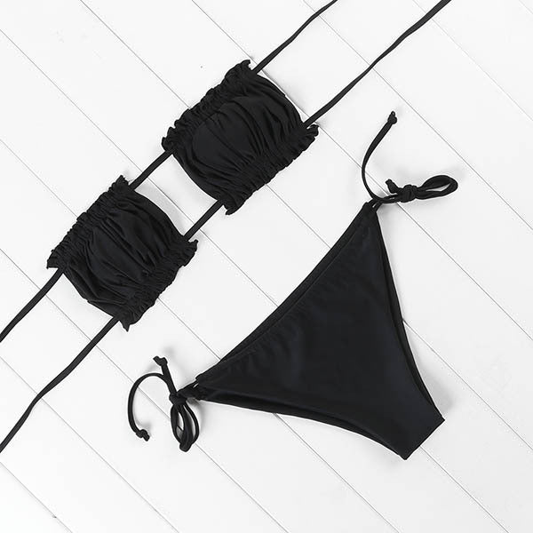 2 Piece Bandeau Top Swimsuit Swimwear Push Up Swimming Bathing Suit Beachwear Micro Bikini Set The Clothing Company Sydney