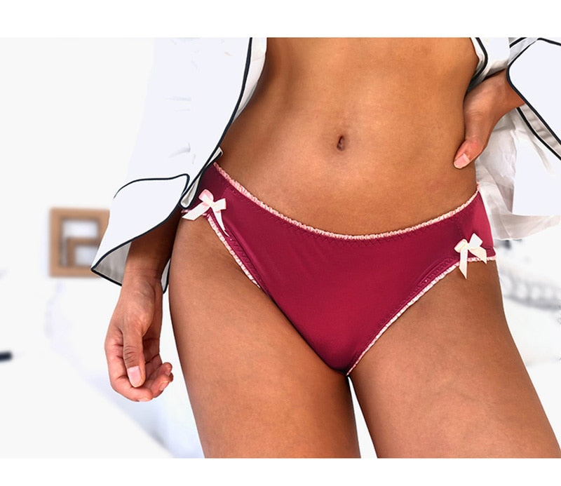 Sexy Cotton Yoga Briefs Solid Bow Panties Underwear Seamless Comfort Intimates Lingerie Ladies Low Waist Sports Underpants The Clothing Company Sydney