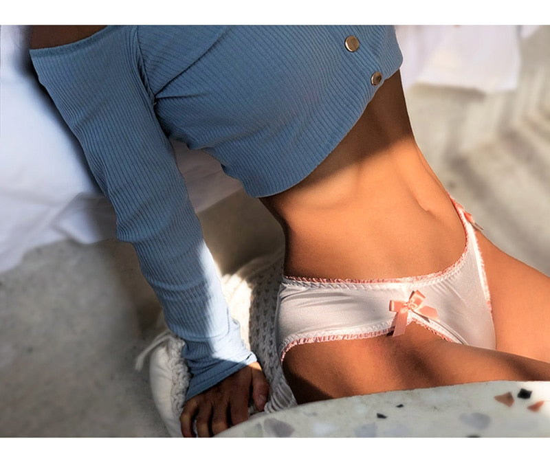 Sexy Cotton Yoga Briefs Solid Bow Panties Underwear Seamless Comfort Intimates Lingerie Ladies Low Waist Sports Underpants The Clothing Company Sydney