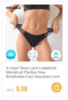 4-Layer Sexy Lace Leakproof Menstrual Panties New Breathable Fast Absorbent Underwear Womens Menstrual Briefs plus size lingerie The Clothing Company Sydney