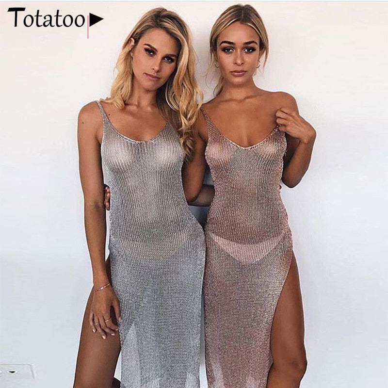 Backless Knitted Summer Long Sleeve Open Back See Through Beach Cover Mini Dress Clubwear The Clothing Company Sydney