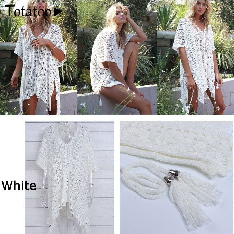 Backless Knitted Summer Long Sleeve Open Back See Through Beach Cover Mini Dress Clubwear The Clothing Company Sydney