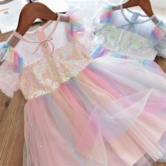 Summer Girls Flower Lace Dress Embroidery Kids Princess Party Ball Gown Children Clothing Toddler Girls Wear Dress The Clothing Company Sydney