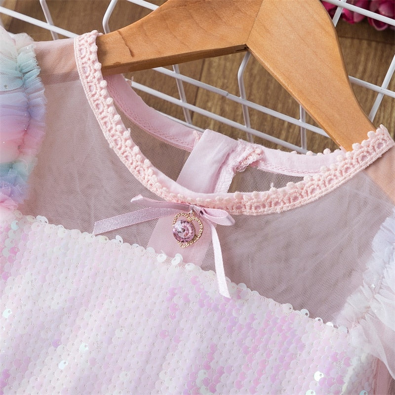 Summer Girls Flower Lace Dress Embroidery Kids Princess Party Ball Gown Children Clothing Toddler Girls Wear Dress The Clothing Company Sydney