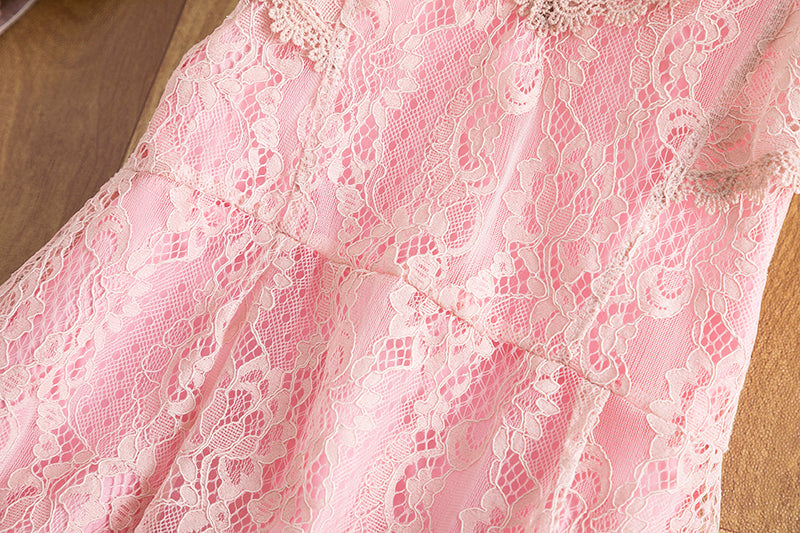 Summer Girls Flower Lace Dress Embroidery Kids Princess Party Ball Gown Children Clothing Toddler Girls Wear Dress The Clothing Company Sydney