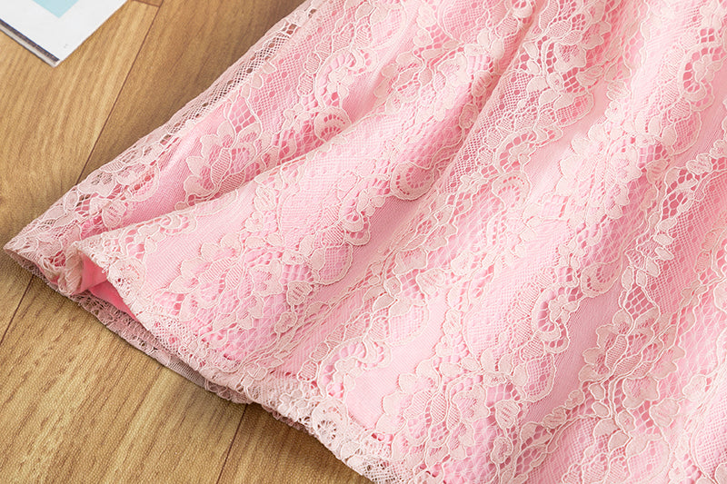 Summer Girls Flower Lace Dress Embroidery Kids Princess Party Ball Gown Children Clothing Toddler Girls Wear Dress The Clothing Company Sydney