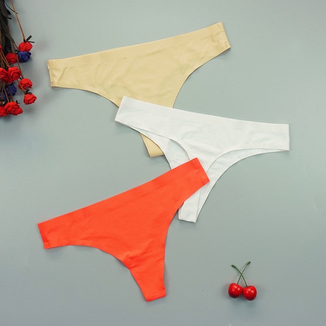 3 pack Seamless Thongs Underwear Panties Ice Silk Sports Intimate Panty G String Underpants The Clothing Company Sydney