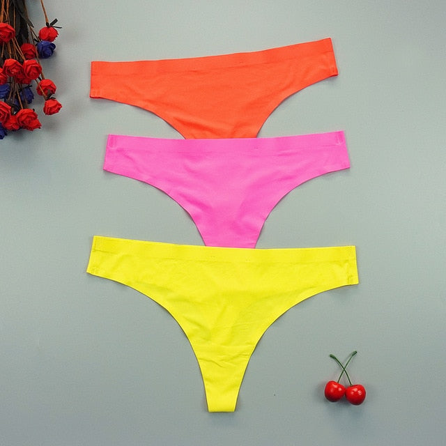 3 pack Seamless Thongs Underwear Panties Ice Silk Sports Intimate Panty G String Underpants The Clothing Company Sydney