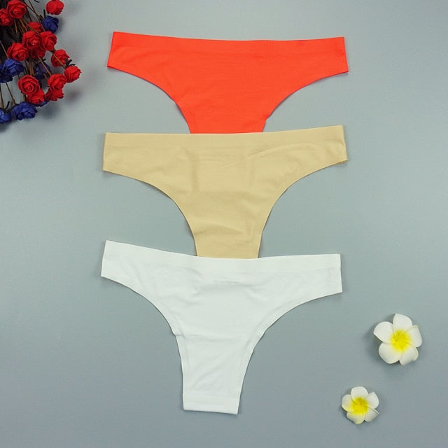 3 pack Seamless Thongs Underwear Panties Ice Silk Sports Intimate Panty G String Underpants The Clothing Company Sydney