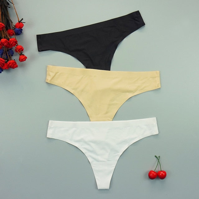3 pack Seamless Thongs Underwear Panties Ice Silk Sports Intimate Panty G String Underpants The Clothing Company Sydney
