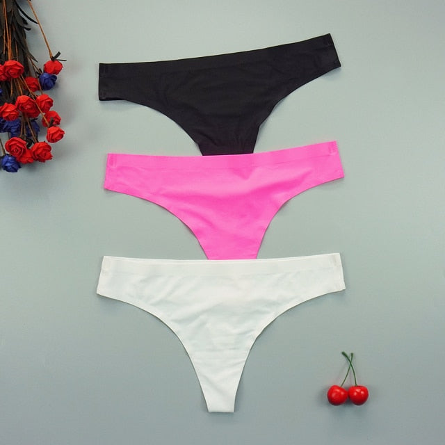 3 pack Seamless Thongs Underwear Panties Ice Silk Sports Intimate Panty G String Underpants The Clothing Company Sydney