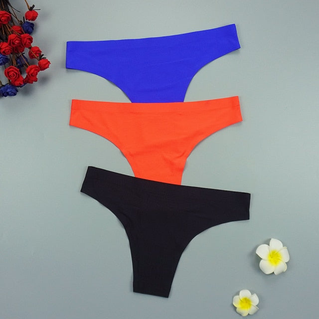 3 pack Seamless Thongs Underwear Panties Ice Silk Sports Intimate Panty G String Underpants The Clothing Company Sydney