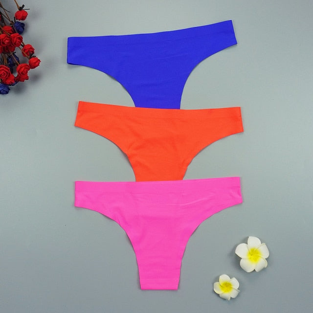 3 pack Seamless Thongs Underwear Panties Ice Silk Sports Intimate Panty G String Underpants The Clothing Company Sydney