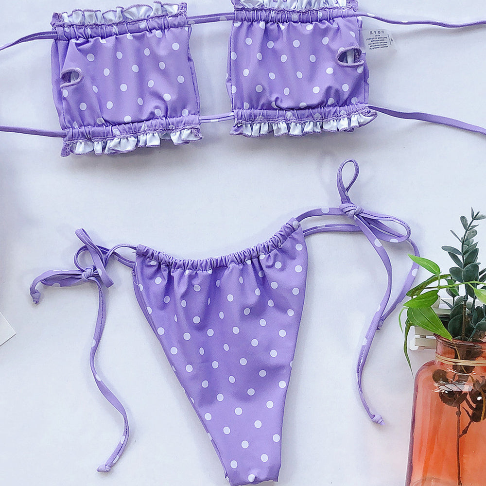 2 Piece Bandeau Top Swimsuit Swimwear Push Up Swimming Bathing Suit Beachwear Micro Bikini Set The Clothing Company Sydney