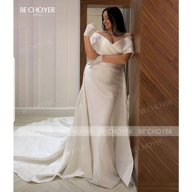 2 In 1 Detachable Train Sweetheart Satin Mermaid Princess Bridal Gown Wedding Dress The Clothing Company Sydney