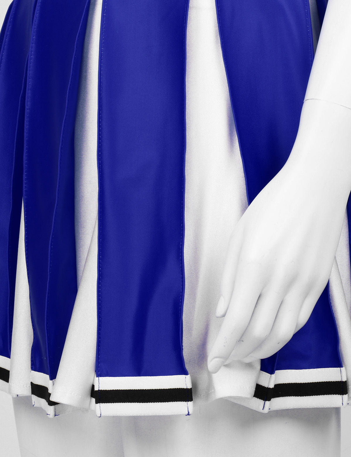 2 Piece Cheerleader Costume Cosplay Elastic Striped Shoulder Straps Back Cross Crop Top with High Waist Pleated Skirt The Clothing Company Sydney