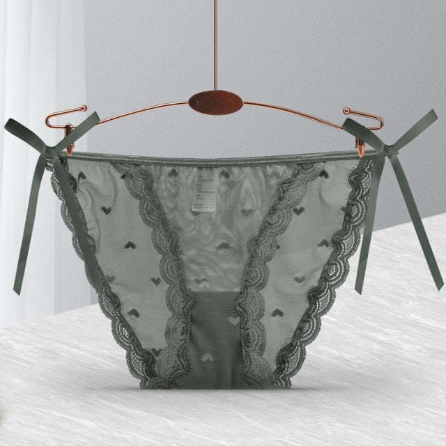 Underwear Panties Sensual Lingerie Lace Thongs Low-Waist Translucent G-Strings Bandage Briefs The Clothing Company Sydney