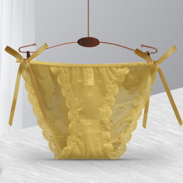 Underwear Panties Sensual Lingerie Lace Thongs Low-Waist Translucent G-Strings Bandage Briefs The Clothing Company Sydney