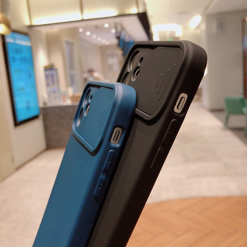 Camera Lens Protection Liquid Silicone Case on For iPhone 11 12 Pro Max 8 7 6 6s Plus Xr Xs Max X 13 12 Lens push and Pull Cover The Clothing Company Sydney