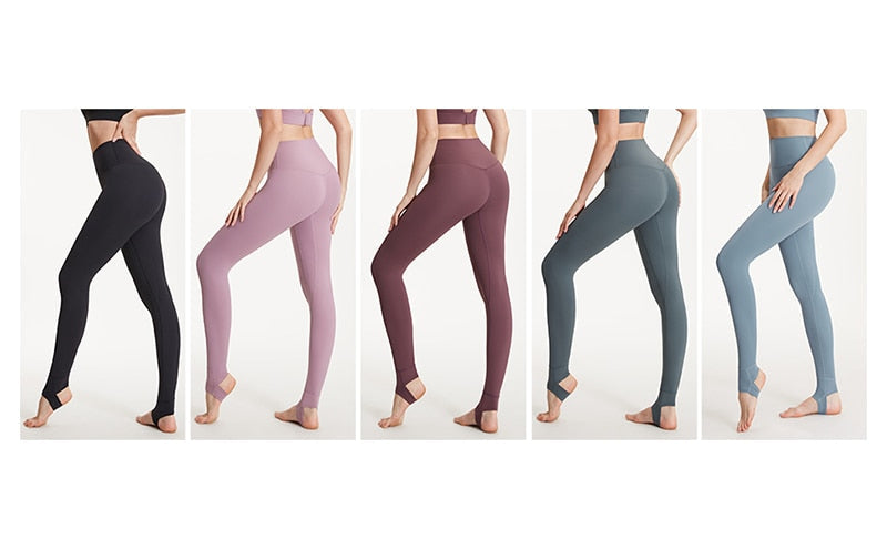 Women's High Waist Sports Yoga Pants Fitness Workout Stirrup Tummy Control Leggins for Running Gym Leggings The Clothing Company Sydney
