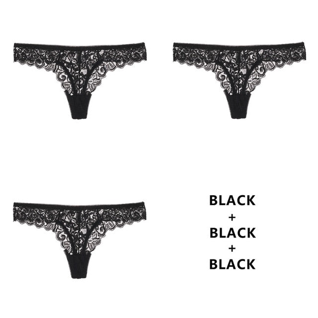3 Pack Panties G String Thong Low-Waist Underwear Soft Breathable T-Back Transparent Knickers The Clothing Company Sydney