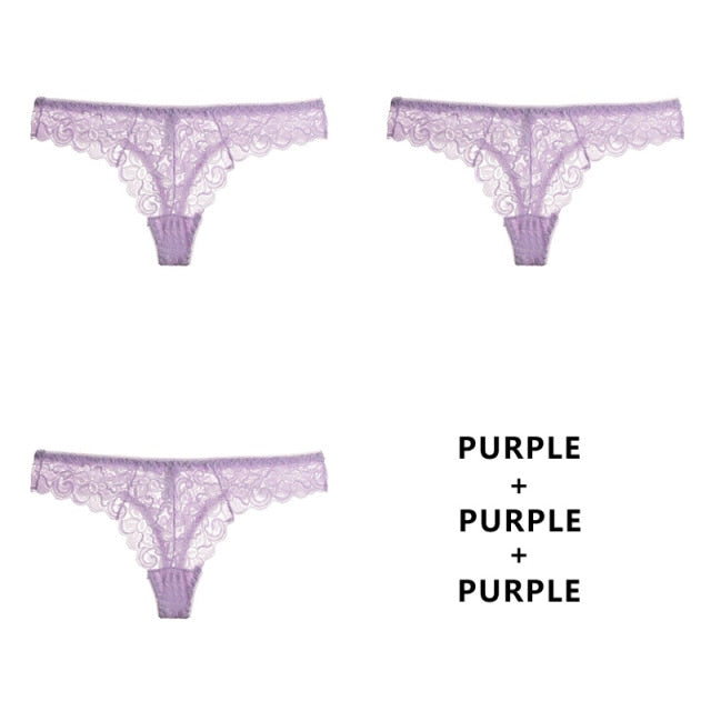 3 Pack Panties G String Thong Low-Waist Underwear Soft Breathable T-Back Transparent Knickers The Clothing Company Sydney