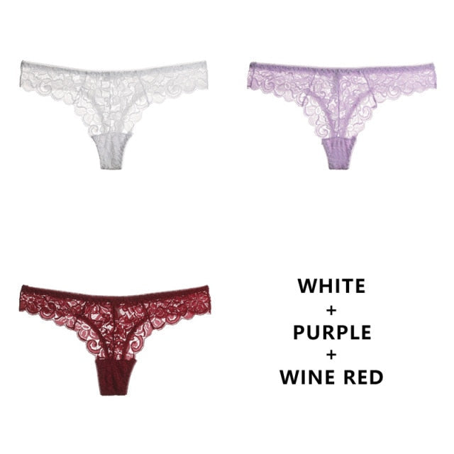 3 Pack Panties G String Thong Low-Waist Underwear Soft Breathable T-Back Transparent Knickers The Clothing Company Sydney