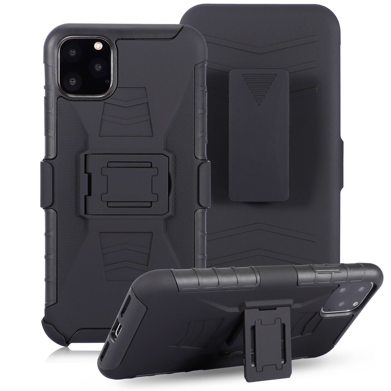3 in 1 Armour Shockproof Case For iPhone 12 mini 11 Pro MAX XS XR X 6s 7 8 Plus Cases Belt Clip Full Protection Cover The Clothing Company Sydney
