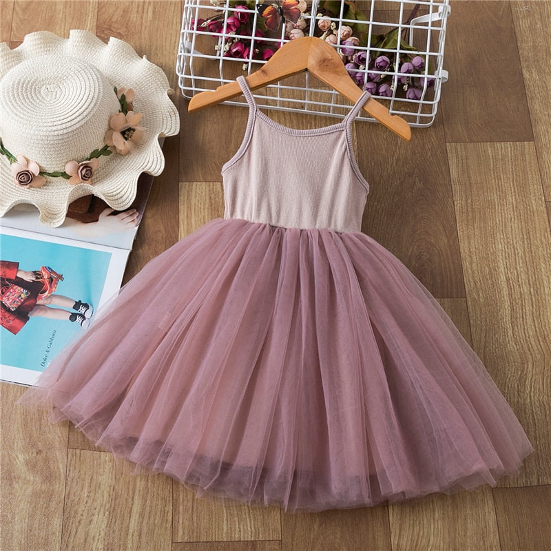 Girls Solid Black Sleeveless Formal Costume Cotton Mesh Tutu Kids Girl Party Dress Birthday Frock The Clothing Company Sydney