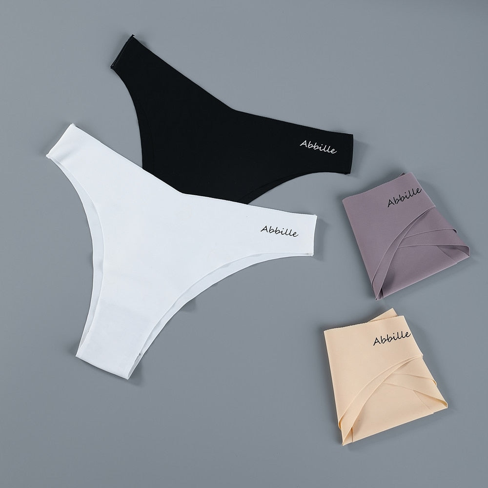 3 pack Seamless Lingerie Thongs Underwear Woman Invisible Low-Rise Underpants Panties Bikini Briefs The Clothing Company Sydney