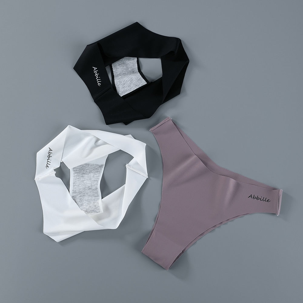 3 pack Seamless Lingerie Thongs Underwear Woman Invisible Low-Rise Underpants Panties Bikini Briefs The Clothing Company Sydney