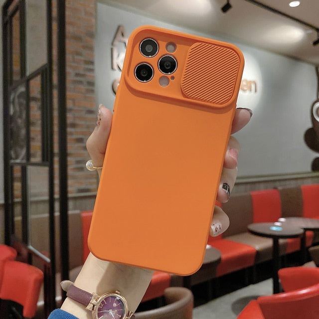 Camera Lens Protection Liquid Silicone Case on For iPhone 11 12 Pro Max 8 7 6 6s Plus Xr Xs Max X 13 12 Lens push and Pull Cover The Clothing Company Sydney
