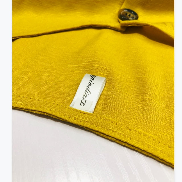 Spring/Summer Pure Color Single Row Buttons V-Neck Slim High Waist Casual Dress The Clothing Company Sydney