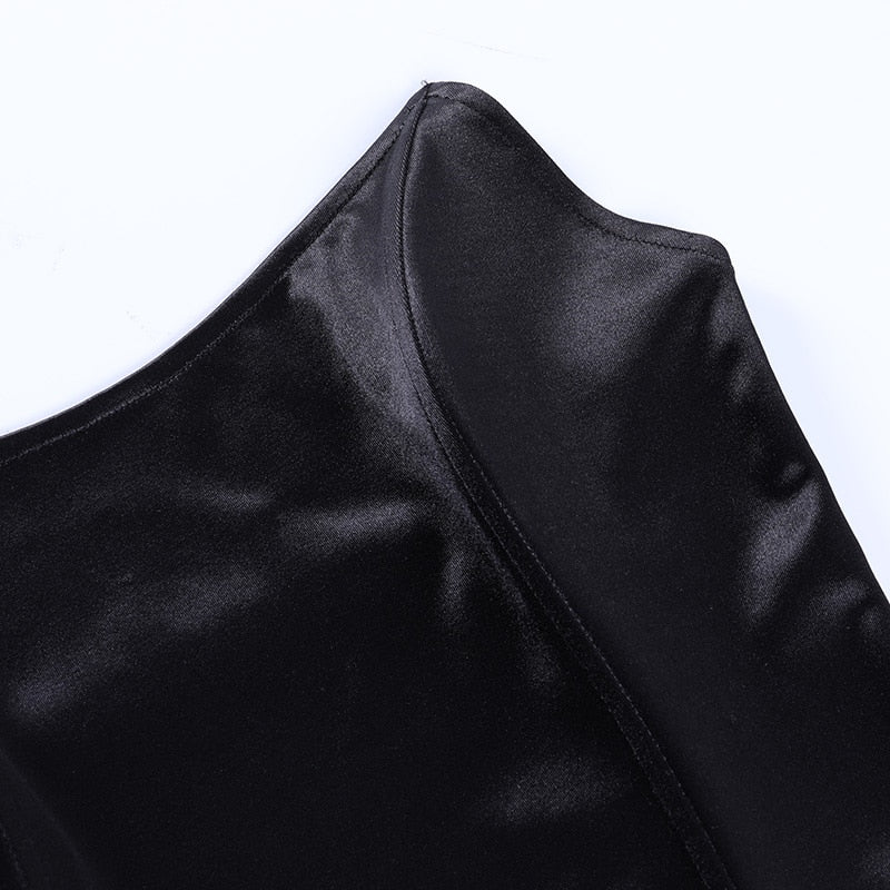 Solid Sleeveless Asymmetric Slim Skinny Corset Cropped Top 2021 Summer Casual Elegant Bustier Silk Women Tube Tops The Clothing Company Sydney