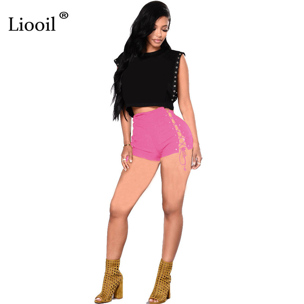 Sexy Bandage Jeans Shorts Women Rave Streetwear Hollow Out High Waist Jean Short Black Bodycon Denim Shorts The Clothing Company Sydney